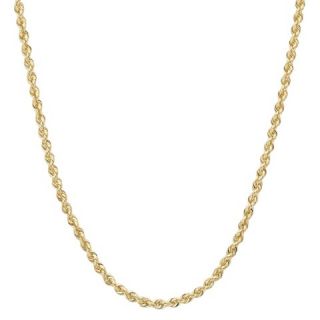 85mm Glitter Solid Rope Chain Necklace in 10K Yellow Gold (20
