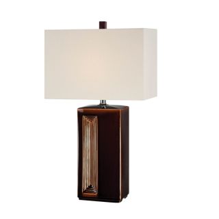 Lite Source Caramella Fluorescent Table Lamp, Coffee   17426150