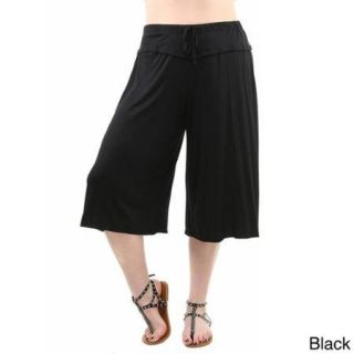 24/7 Comfort Apparel Women's Plus Size Knee length Gaucho Pants TAUPE 3XL