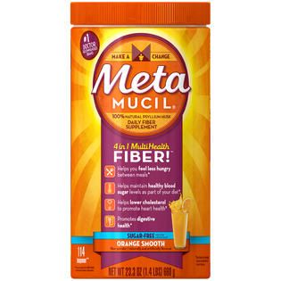 Metamucil Orange Smooth Sugar Free Powder Fiber Supplement   Health