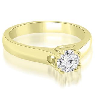 AMCOR 0.35 Carat Round Cut 18k Yellow Gold Diamond Engagement Ring