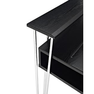 Altra  Rade Computer Desk with Hutch   Black & Silver