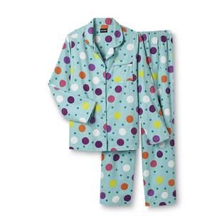 Joe Boxer Womens 2 Piece Flannel Pajama Set   Polka Dot   Clothing
