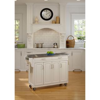 Home Styles Create a Cart White Finish Stainless Top   14175093