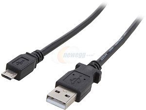 Coboc U2 A2MICROB 10 BK 10 ft. Black Black High speed USB2.0 A Male to Micro B Male (5 Pin ) Cable
