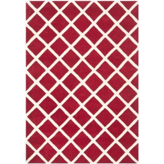 Safavieh Handmade Rectangular Moroccan Chatham Red Wool Rug (4 x 6)
