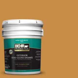 BEHR Premium Plus 5 gal. #310D 6 Light Copper Semi Gloss Enamel Exterior Paint 534005