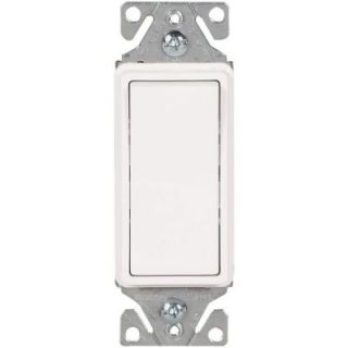 Cooper Wiring Devices 15 Amp 120 277 Volt Heavy Duty Grade 3 Way Decorator Lighted Switch with Back and Push Wire   White 7513W BOX