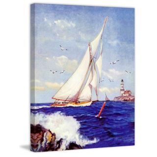 Marmont Hill   Sailing by the Lighthouse by Albert B. Marks Painting