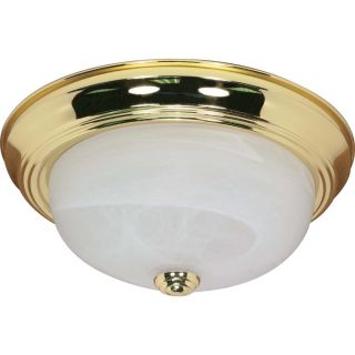 13.12 in W Polished Brass Ceiling Flush Mount Light