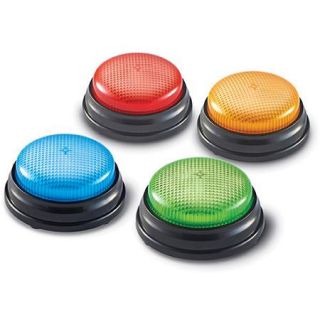 Learning Resources Lights and Sounds Answer Buzzers, Set of 4