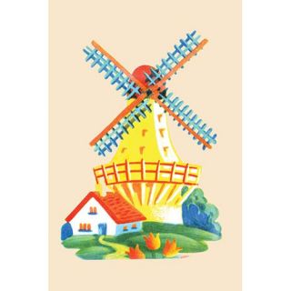 Dutch Windmill Painting Print by Buyenlarge
