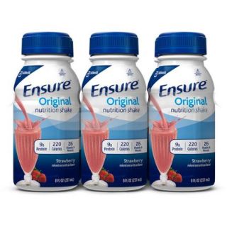 Ensure Original Nutrition Shake, Strawberry, 8 fl oz (Pack of 6)