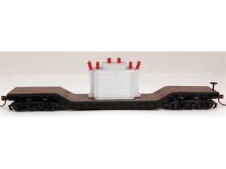 Bachmann HO Scale Train 52' Center Depressed Flat Car with Transformer 18348