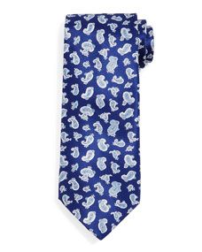 Stefano Ricci Paisley Neat Silk Tie, Blue