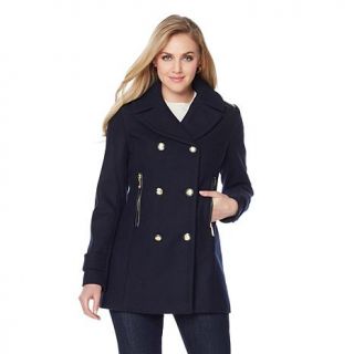 Vince Camuto Wool Blend Double Breasted Pea Coat   7814128