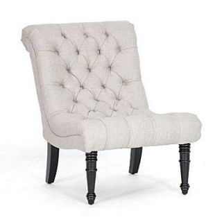 Baxton Studio Caelie Linen Lounge Chair, Beige (BH 63109)