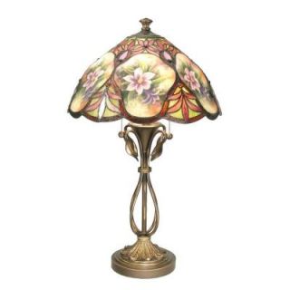 Dale Tiffany 26 in. Danby Antique Brass Table Lamp  DISCONTINUED TT50219
