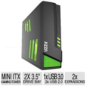 Azza Z 103 Mini ITX Gaming Computer Case   10.5 Long VGA Card Support, 2x Expansion Slot, USB 3.0/2.0 Support   CSAZ 103