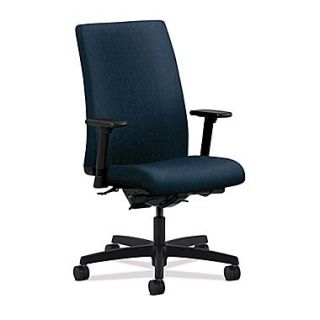 HON HONIW104AB90 Ignition Fabric Mid Back Office Chair with Adjustable Arms, Blue