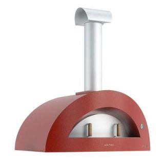 Alfa Pizza 39.37 in. x 27.56 in. Outdoor Wood Burning Pizza Oven in Red Forno Allegro   Red