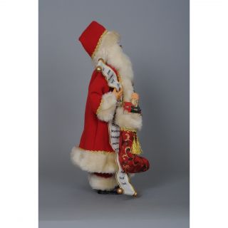 Karen Didion Originals Christmas Toy Stocking Santa Figurine