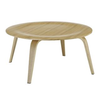 Modway Natural Round Coffee Table