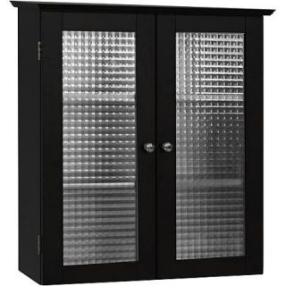 Torino Wall Cabinet with Double Glass Doors, Espresso