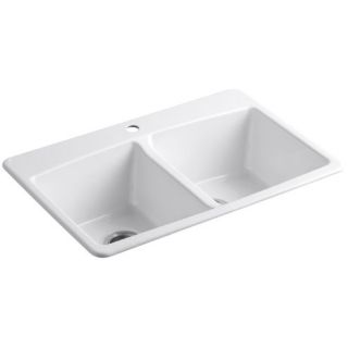 Brookfield 33 x 22 x 9 5/8 Top Mount Double Equal Kitchen Sink by