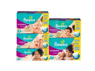 Pampers Cruisers Diapers, Size 4 (22 37 lbs.), 136 ct.