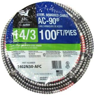 AFC Cable Systems 14/3 x 100 ft. BX/AC 90 Solid Cable 1402N30 AFC