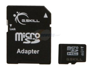 G.SKILL 32GB microSDHC Flash Card w/ SD Adapter Model FF TSDG32GA C10