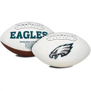 Officially Licensed NFL Full Sized White Panel Football with Autograph Pen by R   7600966