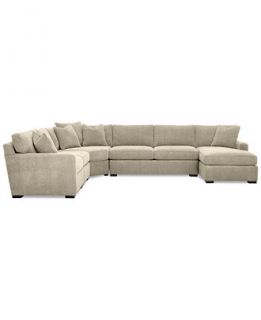 Radley 5 Piece Fabric Chaise Sectional Sofa   Furniture
