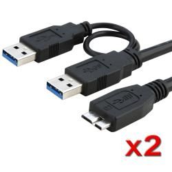 Insten Black 4.5 inch Right Angle Micro USB OTG to USB Connector 2.0