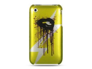 Apple iPhone 3G/iPhone 3GS Yellow Lip Design Crystal Case