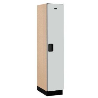 Salsbury Industries 21000 Series 1 Tier Wood Extra Wide Designer Locker in Gray   15 in. W x 76 in. H x 21 in. D 21161GRY