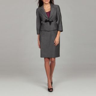 Nine West Womens Dark Grey Belted Skirt Suit  ™ Shopping