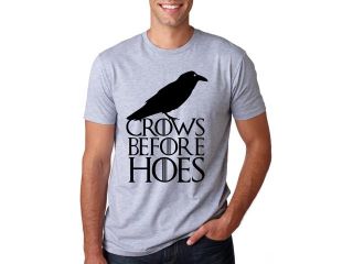 Crows Before Hoes T Shirt Funny Black Crow Brotherhood TV Tee M