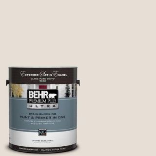 BEHR Premium Plus Ultra 1 gal. #PPU7 11 Cotton Knit Satin Enamel Exterior Paint 985001