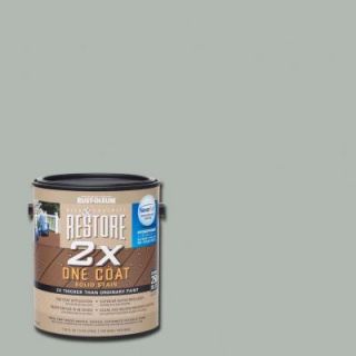 Rust Oleum Restore 1 gal. 2X Cape Cod Gray Solid Deck Stain with NeverWet 291351