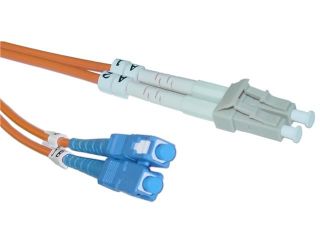Cable Wholesale LC / SC Multimode Duplex Fiber Optic Cable 62.5/125   5 Meter (16.5ft)