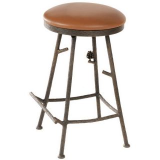 Stone County Ironworks Pine Natural Black 25 in Counter Stool