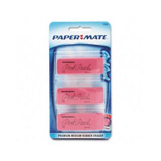 Sanford Ink Corporation Pink Pearl Eraser, Medium, Three Per Pack