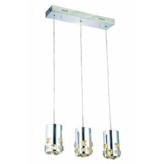 Somette Stagecraft Pendant Light Trio with Royal Cut Crystals