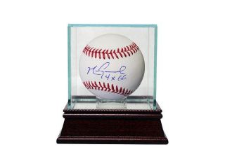 Mark Grace signed Official Major League Baseball 4XGG (Gold Gloves) w/ Glass Case (Chicago Cubs)