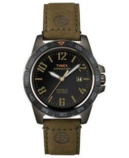 Timex Watch, Mens Expedition Brown Leather Strap 41mm T49926UM