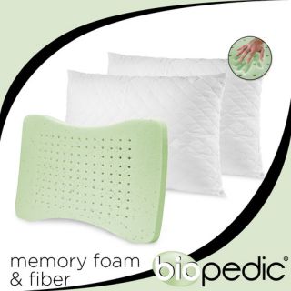 BioPEDIC Memory Plus Quilted Pillow with GEL Memory Foam and Fiber