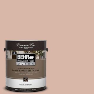 BEHR Premium Plus Ultra 1 gal. #S190 3 Sedona Pink Flat Exterior Paint 485001