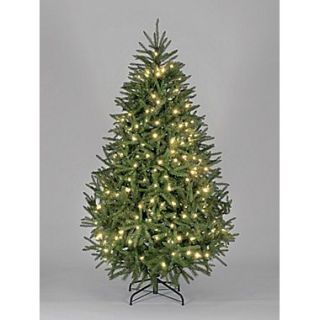Hometime Snowtime 6.6 Green Pre Lit Carolina Pine Artificial Christmas Tree w/350 Warm White LEDs